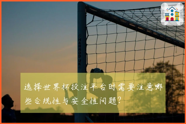 选择世界杯投注平台时需要注意哪些合规性与安全性问题?